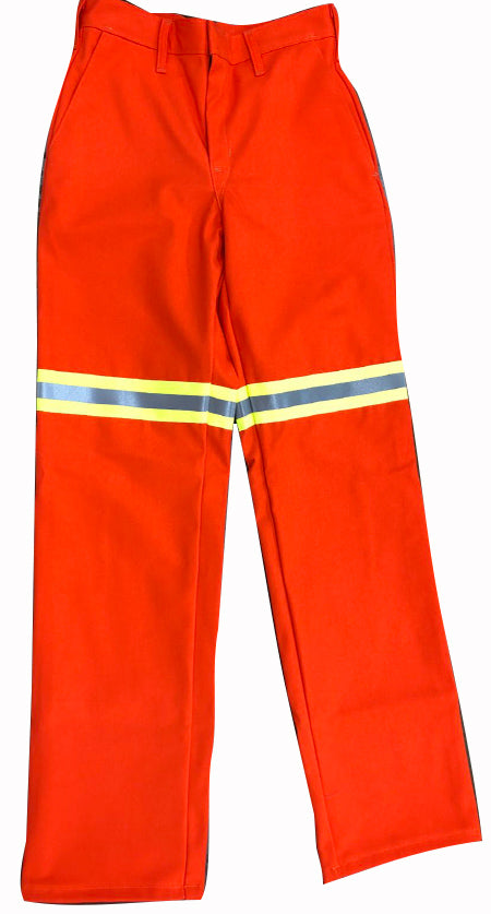 Orange Whipcord Pant with High-Vis striping