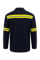 30" Navy Blue 100% FR Treated Cotton Whipcord Jacket with Enhanced Visibility